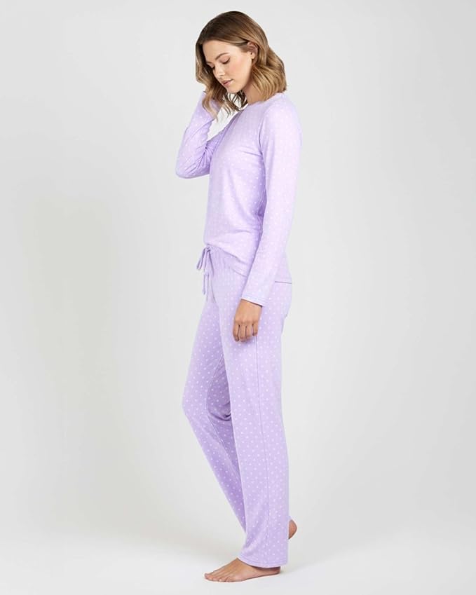 Real Essentials 2 Pack: Women's Comfy Pajama Sets - Short & Long Sleeve Ladies Loungewear Sleepwear PJs (Available In Plus)
