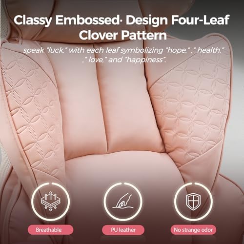 GTPLAYER Big and Tall Gaming Chair 400lbs Heavy Duty Office Chair with Foot Rest & Ergonomic Pocket Spring Lumbar Support, High Back 3D Saddle Shaped Cushion for Back Pain Relief, Pink