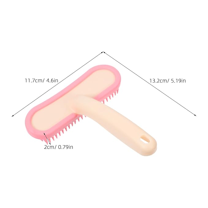 ABOOFAN Silicone Grooming Brush for Bunny and Small Pets with Soft Bristles, Easy Hair Removal and Hygienic Bath Cleaning Comb for Guinea Pigs, Rabbits, and Ferrets, User-friendly Design
