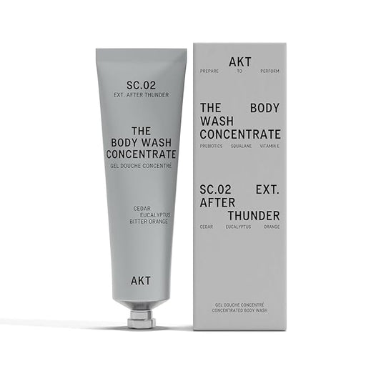 AKT The Body Wash Concentrate 3.4 Fl Oz, Natural Shower Gel with Skin-Balancing Prebiotics, Body Wash Women & Men, with Olive Squalane & Vitamin E, Sc.02 After Thunder, All Genders