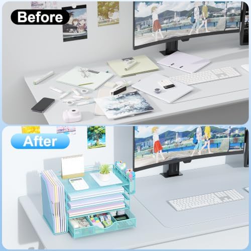 gianotter 5-Tier Desk Organizer with Drawers and File Holders