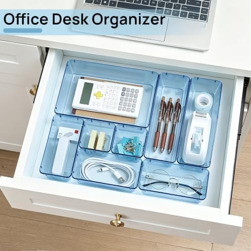 Vtopmart 25 Pack Plastic Drawer Organizers with Non-slip Rubber Pads