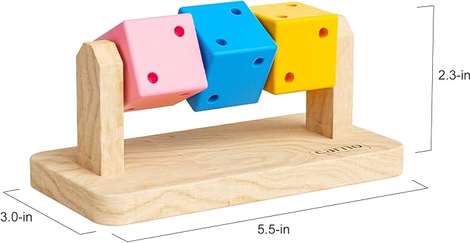 Hamster Enrichment Toys, Hamster Chew Toys, Wooden Small Animal Cage Accessories, for Syrian & Dwarf Hamsters, Gerbils, Rats