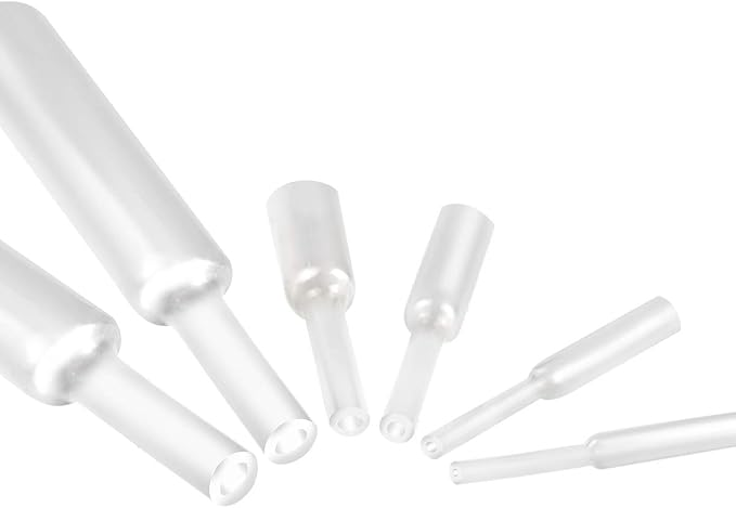 XHF UL Listed 1/4" 3:1 55Ft Waterproof Clear Heat Shrink Tubing Marine Grade Wire Cable Adhesive Lined Tube Insulation Seal Against Moisture Corrosion and Air Leakage