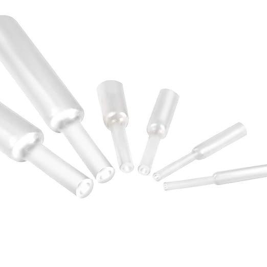 XHF UL Listed 205 PCS Length 3.5" Clear 3:1 Waterproof Automotive Electrical Heat Shrink Tubing Assortment Kit Large Size Marine Grade Adhesive Lined Tube, Insulation Sealing