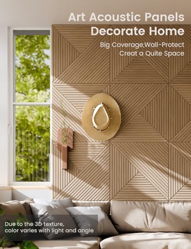 Fluxynara 6-Pack Large Felt Bulletin Board, Natural Oak Facet