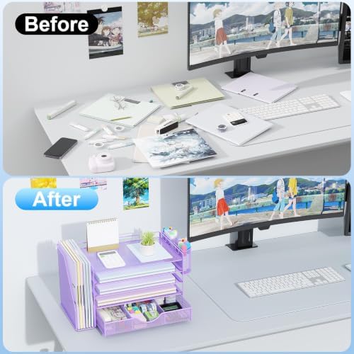gianotter 5-Tier Desk Organizer with Drawers and File Holders