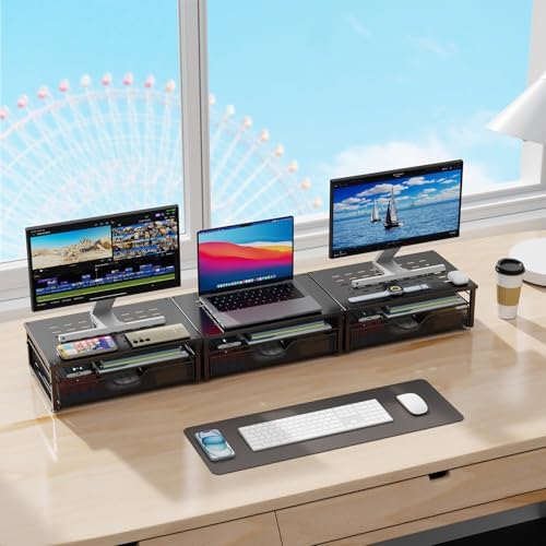 gianotter Computer Monitor Stand Riser with Drawer