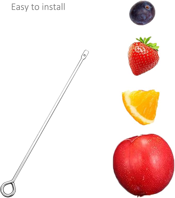 Bird Cage Food Holder Parrot Fruit Vegetable Skewer Bird Cage Feeder, 3Pack | Stainless-Steel Fruit Holder Foraging Toy for Budgie, Parakeet, Macaw