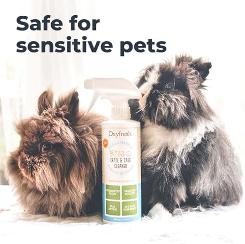 Oxyfresh Pemium Crate & Cage Cleaner – Safe, Bleach Free & Works Instantly | Professional Dog Crate & Small Animal & Bird Cage Odor Eliminator – Quickly Cleans, Removes Poop & Deodorizes Pet Odors