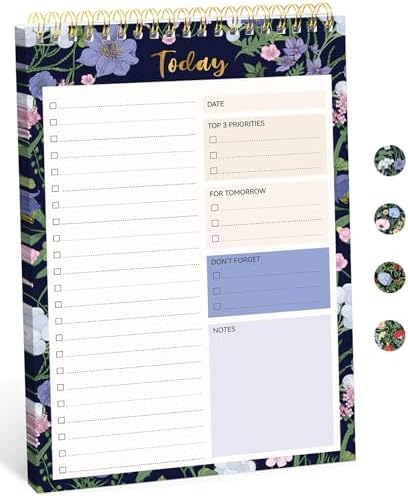 Taja To Do List Notepad, Undated Daily Planner for Work and Goal Setting