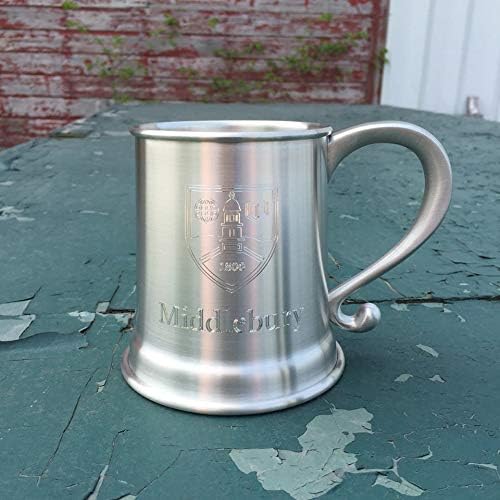DANFORTH – Pint Mug – Handcrafted Pewter - Old Fashioned Beer Stein – 4” Base x 4 ¼” High, Made In USA