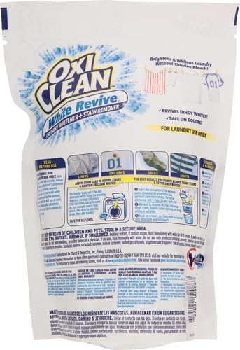 OxiClean White Revive Laundry Whitener and Stain Remover Power Paks, 24 Count (Pack of 2)