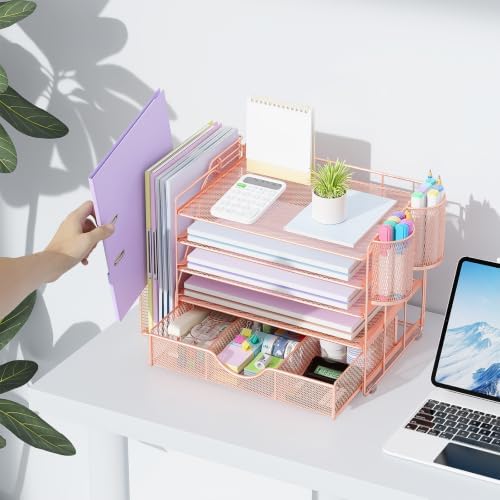gianotter 5-Tier Desk Organizer with Drawers and File Holders