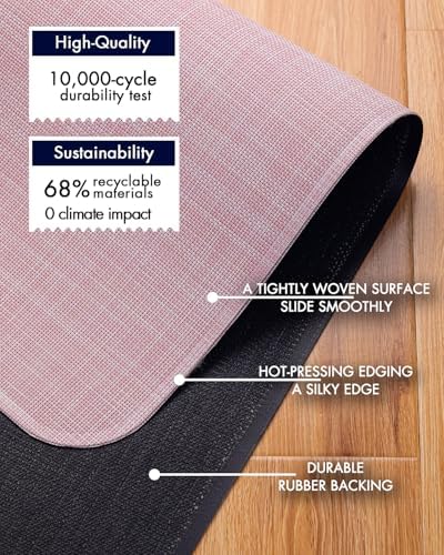 BARoyal Office Chair Mat for Hardwood Floor Under Desk Computer Rolling Chair Mat for Wood/Tile Floor Non-Slip Heavy Duty Desk Rug PVC Plastic Hard Floor Protector 36" x 48"(Blush)