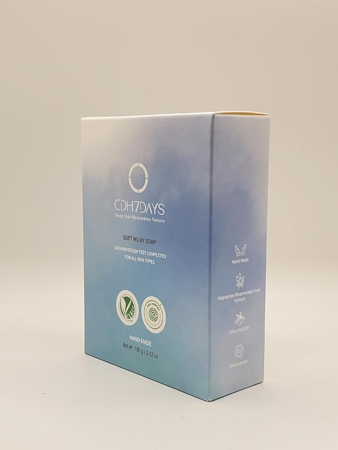 CDH7DAYS EWG VERIFIED VEGAN BAR SOAP/HANDMADE (MADE IN KOREA) Natural Body Soap Bar, Plant-Based, Handmade SOFT MILKY SOAP (Recommendation for MOTHER)