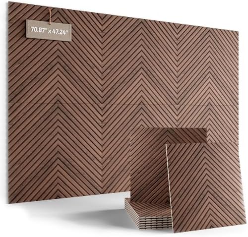 Fluxynara 6-Pack Large Felt Bulletin Board, Walnut Pyramid