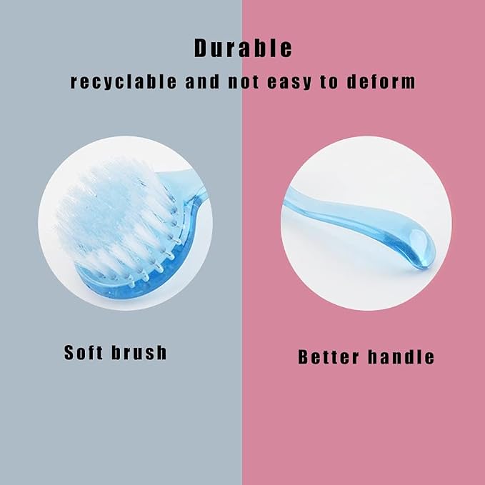 2PC Nail Cleaner Brush Pet Hair Comb Hamster Hair Grooming Cleaning Brushes Pet Animal Bathing Brushes for Guinea Pig Chinchilla Ferret Cleaning Tool (Blue)