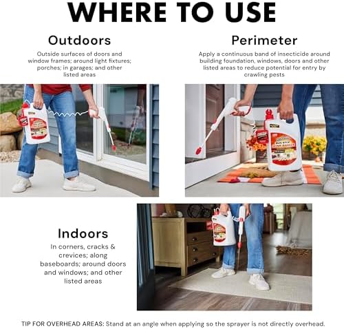 Spectracide Bug Stop Home Barrier 32 Oz, Ready-to-Use Spray