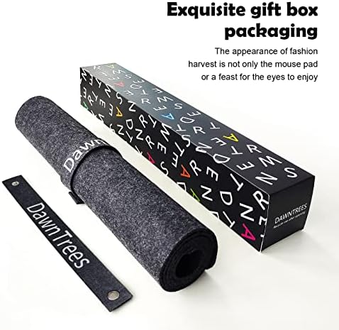 DAWNTREES Extra Large Felt Desk Mat,55''x23.6'' Non-Slip Desktop Protector