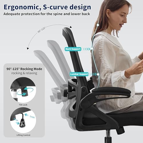 Ergonomic Office Chair Desk Chair with Adjustable Lumbar Support