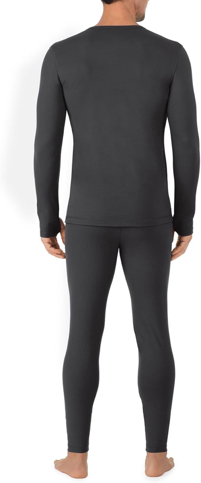 Cuddl Duds Mens Heavyweight Cold Weather Fleece Lined Thermal Set – Long Sleeve Shirt & Leggings – Lounge Sets for Men