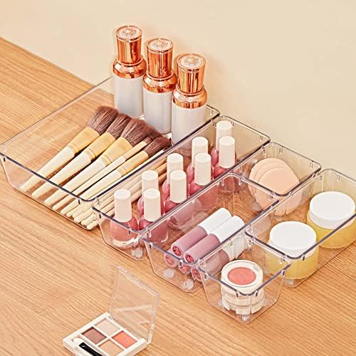 SMARTAKE 28 Piece Drawer Organizers with Non-Slip Silicone Pads, 4-Size