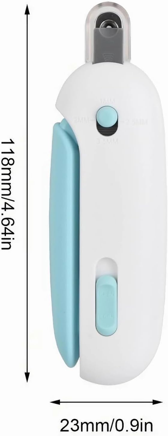 Adjustable Cat Nail Clipper to Avoid Excessive Cutting, Cat Nail Trimmer with Nail File, Pet Nail Clippers for Kitten Bunny Guinea Pig Rabbit Ferret (Blue)