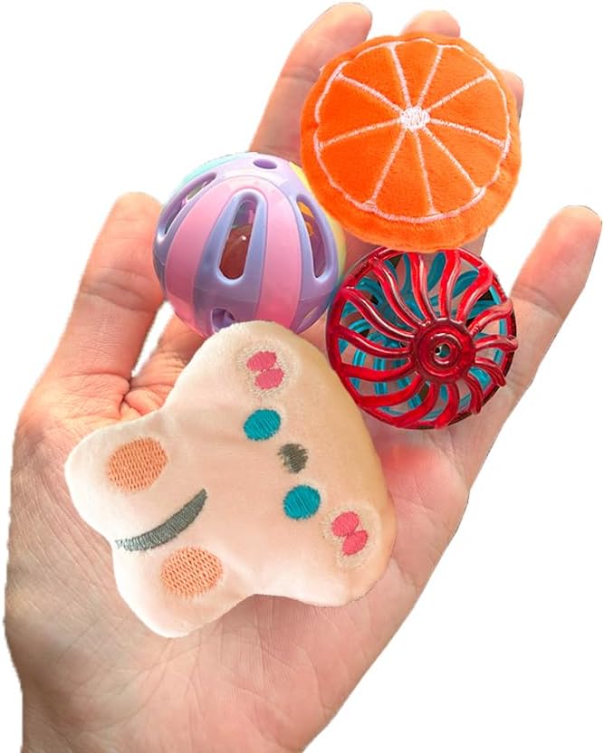 10 pcs Cute Hedgehog Enrichment Toys Hedgehog Supplies Cage Accessories Small Animal Ball Bell Pet Interactive Exercise Ball Entertainment
