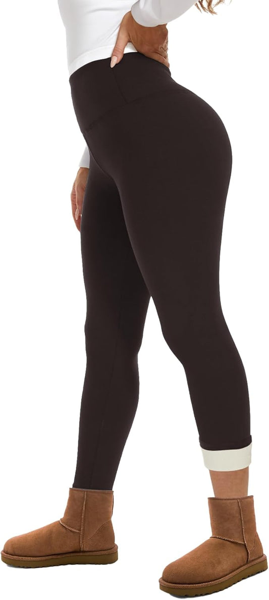 GAYHAY Fleece Lined Leggings for Women – Thick Winter Warm Thermal High Waisted Tummy Control Workout Yoga Pants