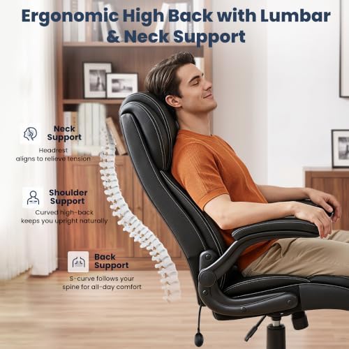 Ergonomic High Back Office Chair with Inflatable Lumbar Support