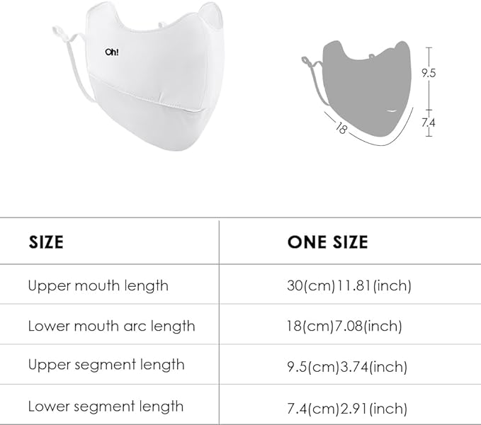 Sun Protection UPF 50+ UV Face Cover Summer Face Mask Neck Gaiter with Ear Loops SLN3M308