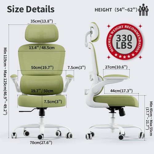 TRALT Office Chair Ergonomic Desk Chair - Gaming Chair with Lumbar Support