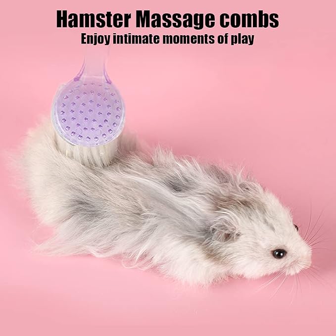 2 Pack Hamster Brush, Guinea Pig Massage Combs, Hedgehog Supplies