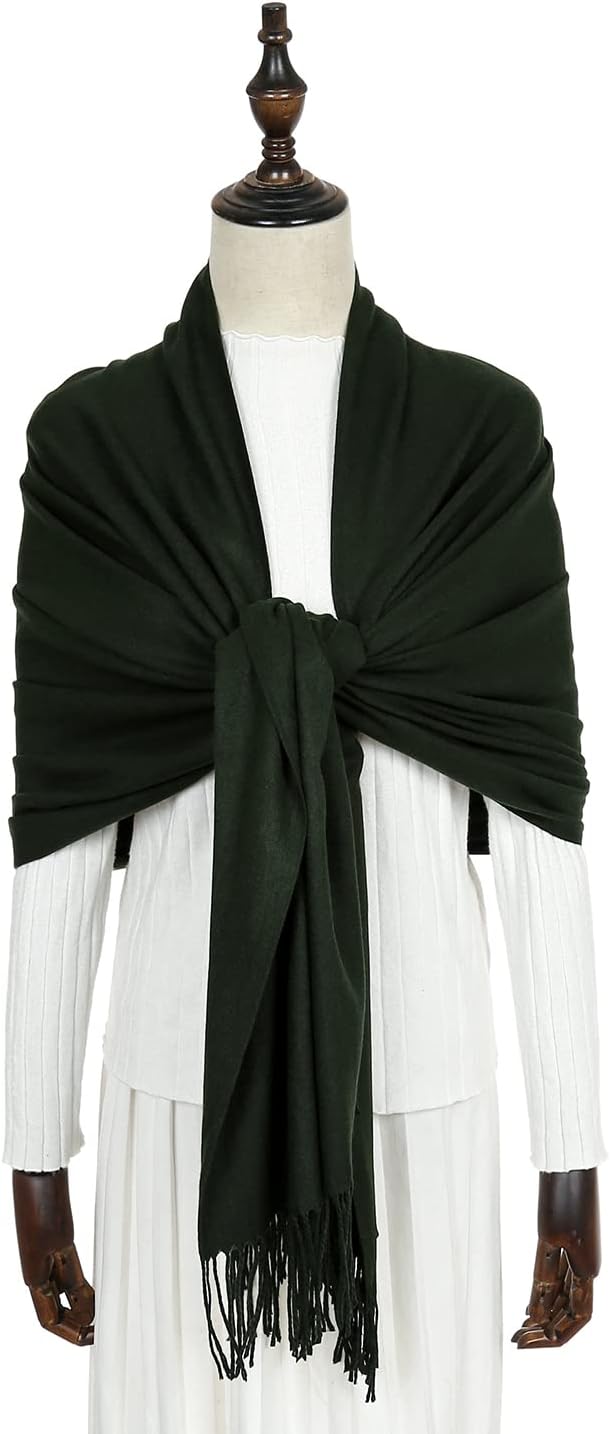RIIQIICHY Women's Scarf Pashmina Shawls and Wraps for Evening Dress Bridesmaid Wedding Bridal Winter Warm Long Large Scarves