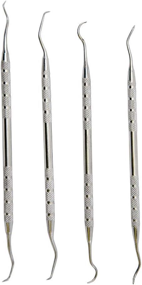 Tipton Cleaning Picks with Shaped Ends, 4 Pack, Polymer, Stainless Steel, for Cleaning, Maintenance, and Gunsmithing