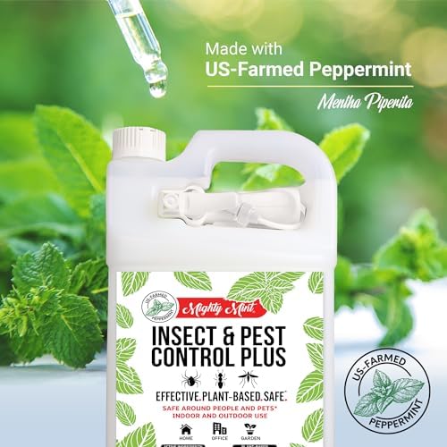 Mighty Mint Peppermint Oil Insect Repellent Plus Spray, 1 Gallon (128 oz)