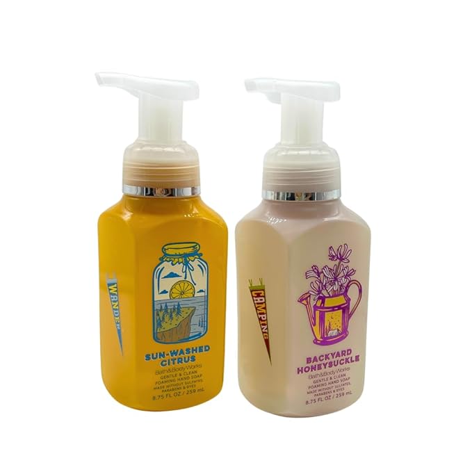 Bath & Body Works Gentle & Clean Foaming Hand Soap 8.75 fl oz (Sun-Washed Citrus & Backyard Honeysuckle)