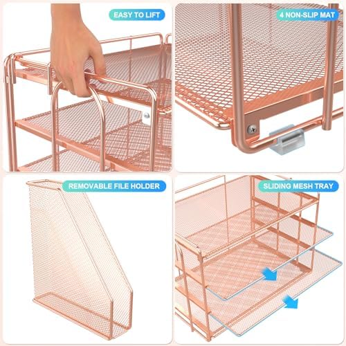 gianotter 4-Tier Paper Organizer With Magazine Holder