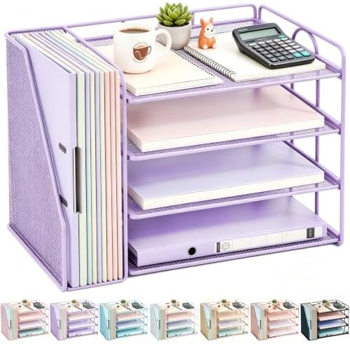 gianotter 4-Tier Paper Organizer With Magazine Holder