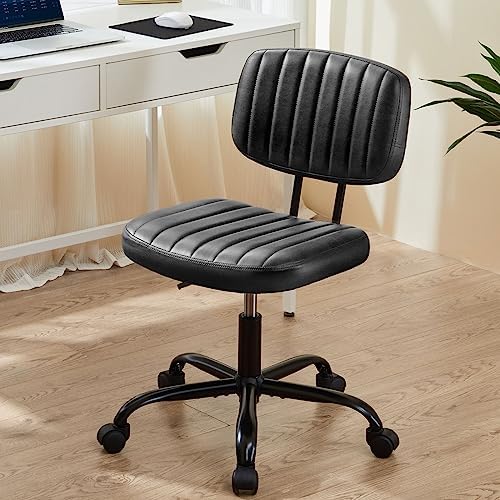 Sweetcrispy Office Desk Chair, Small Home Vanity Chair, Lumbar Support