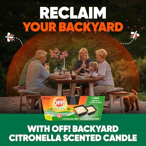 OFF! Backyard Citronella Outdoor Candle, 8 oz (2-Pack)