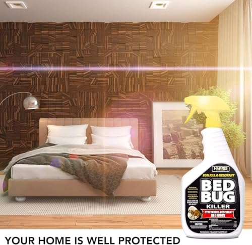 HARRIS White Label Bed Bug Killer, Liquid Spray with Odorless and Non-Staining Extended Residual Kill Formula (32oz)