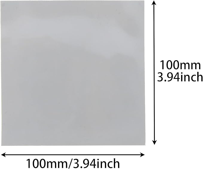 MEETOOT 2PCS Heat Sink Thermal Conductive Silicone Pad Insulated Thermal Conductive Sheet 100x100x1MM for Electrical Product Control Board and Motor Inside and Outside Pad
