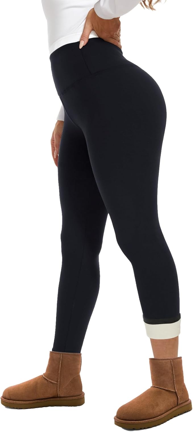 GAYHAY Fleece Lined Leggings for Women – Thick Winter Warm Thermal High Waisted Tummy Control Workout Yoga Pants
