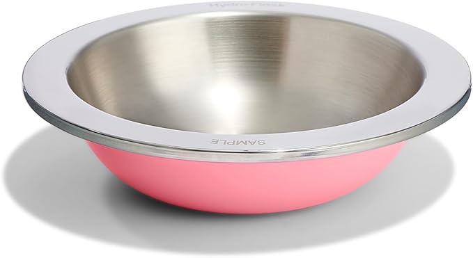 Hydro Flask Stainless Steel Kids Bowl- Dishwasher Safe, Stackable, Dinner Bowl in Dahlia Pink
