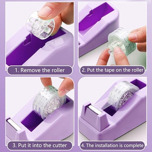 Purple Desk Accessories, Purple Office Supplies, Stapler, Staple Remover, Tape Holder, Pen Holder, Ballpoint Pen, Scissor, Binder Clips, Paper Clips and 1000pcs Staples.