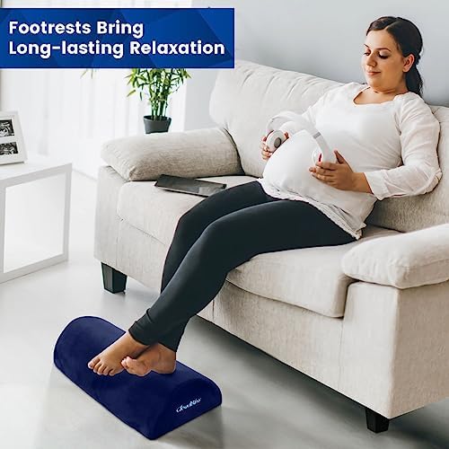 Foot Rest for Under Desk at Work, Foot Stool for Office, Footrest, Blue