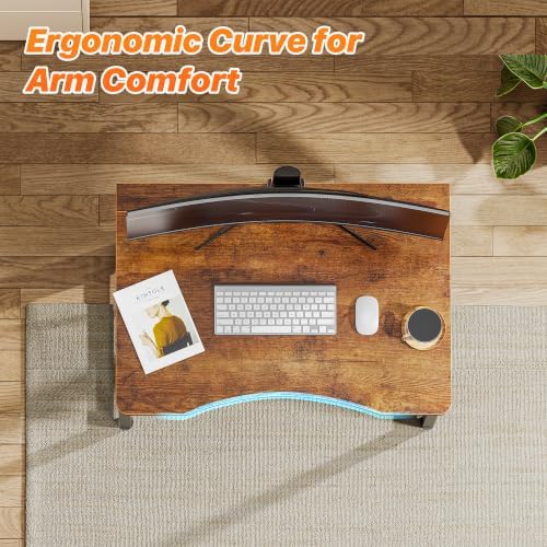 Huuger Folding Desk for Small Spaces, 23.6 Inch Foldable Computer Table