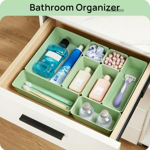 Vtopmart 25 Pack Plastic Drawer Organizers with Non-slip Rubber Pads